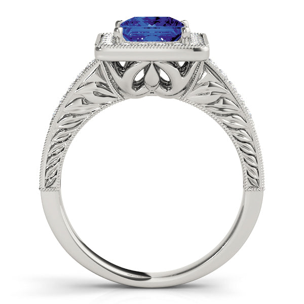 Exquisite Halo Princess Diamond Engagement Ring — 9K/18K Gold & Platinum