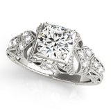Brilliant Antique Round Diamond Engagement Ring — 9K/18K Gold & Platinum
