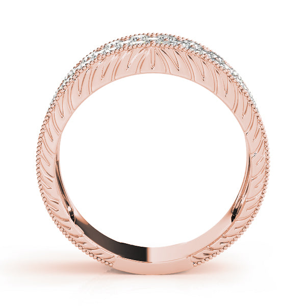 Multi Row Pavã© Milgrain Engagement Rings Half Eternity Ring