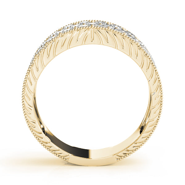 Multi Row Pavã© Milgrain Engagement Rings Half Eternity Ring