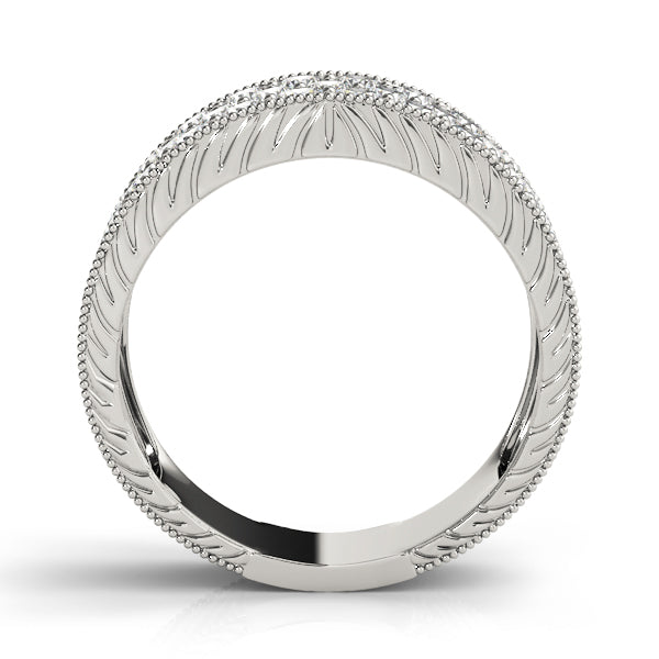 Multi Row Pavã© Milgrain Engagement Rings Half Eternity Ring