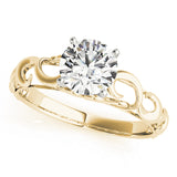 Celestial Solitaires Round Diamond Engagement Ring — 9K/18K Gold & Platinum