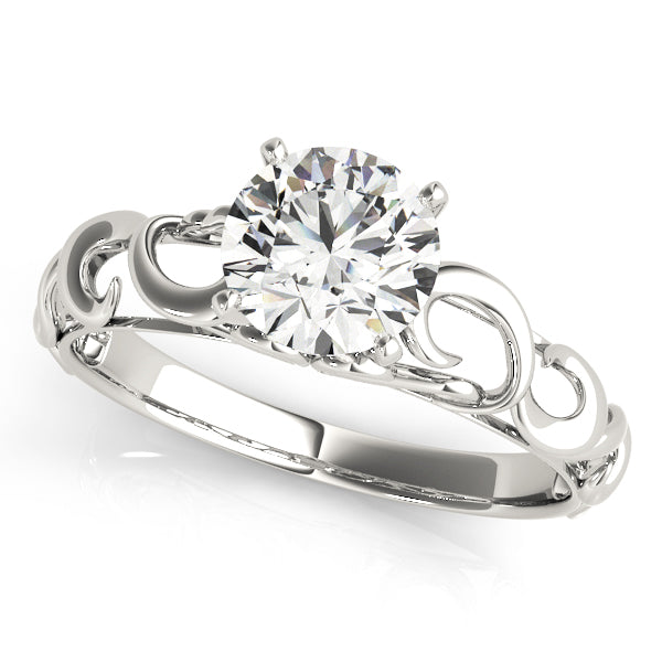 Celestial Solitaires Round Diamond Engagement Ring — 9K/18K Gold & Platinum