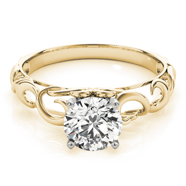 Celestial Solitaires Round Diamond Engagement Ring — 9K/18K Gold & Platinum
