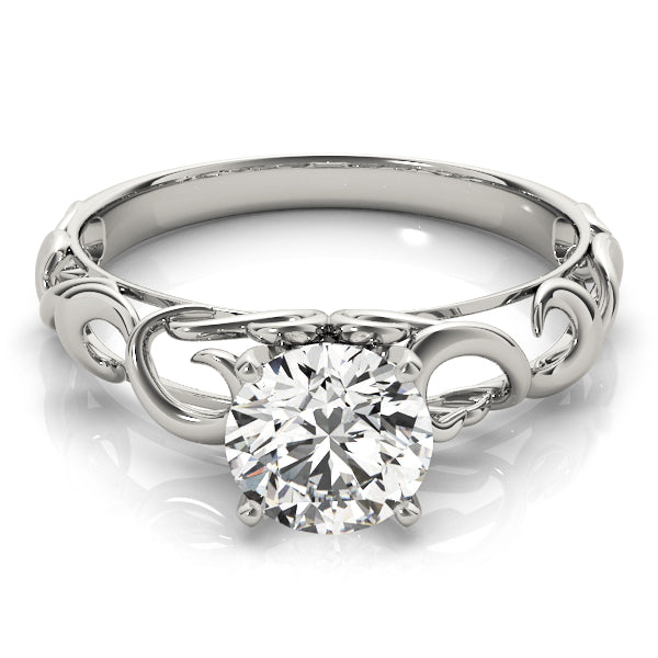 Celestial Solitaires Round Diamond Engagement Ring — 9K/18K Gold & Platinum