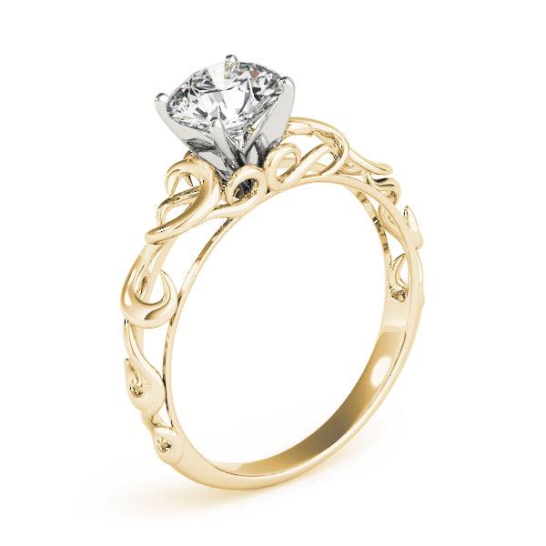 Celestial Solitaires Round Diamond Engagement Ring — 9K/18K Gold & Platinum