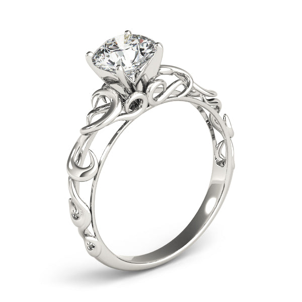 Celestial Solitaires Round Diamond Engagement Ring — 9K/18K Gold & Platinum