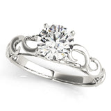 Celestial Solitaires Round Diamond Engagement Ring — 9K/18K Gold & Platinum