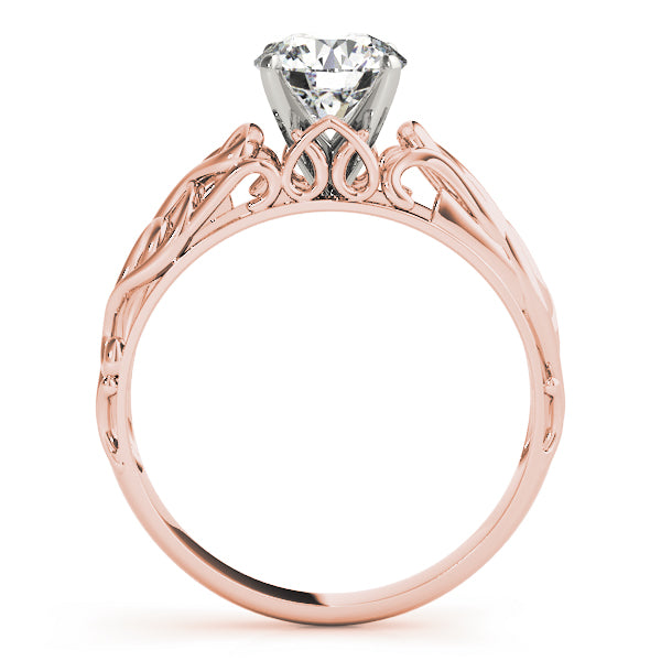 Graceful Solitaires Round Diamond Engagement Ring — 9K/18K Gold & Platinum