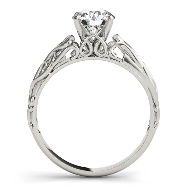 Graceful Solitaires Round Diamond Engagement Ring — 9K/18K Gold & Platinum
