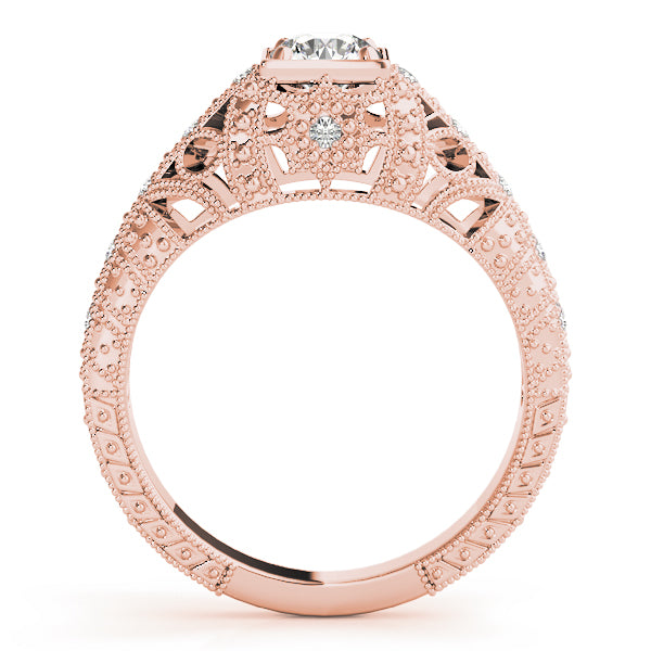 Pristine Antique Round Diamond Engagement Ring — 9K/18K Gold & Platinum