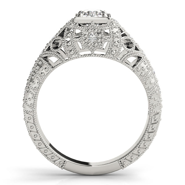 Pristine Antique Round Diamond Engagement Ring — 9K/18K Gold & Platinum