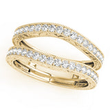 Wraps & Inserts Filigree Half Eternity Ring in Gold & Platinum