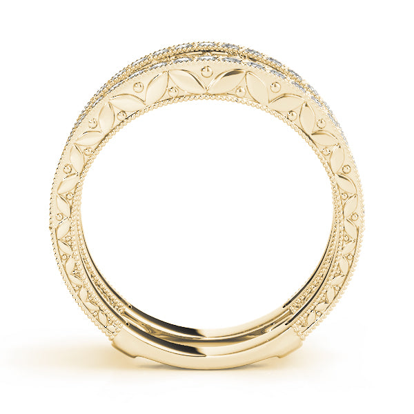 Wraps & Inserts Filigree Half Eternity Ring in Gold & Platinum