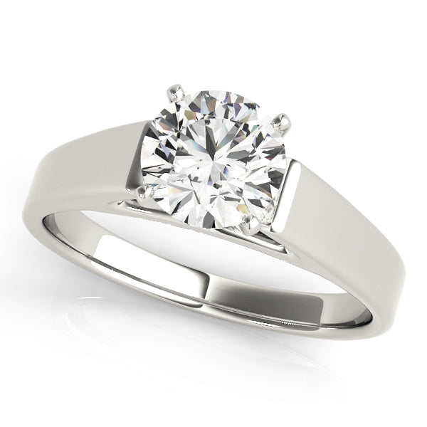Devoted Solitaires Round Diamond Engagement Ring — 9K/18K Gold & Platinum