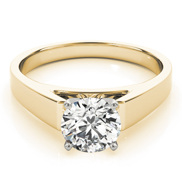Devoted Solitaires Round Diamond Engagement Ring — 9K/18K Gold & Platinum