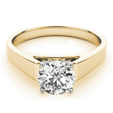 Devoted Solitaires Round Diamond Engagement Ring — 9K/18K Gold & Platinum