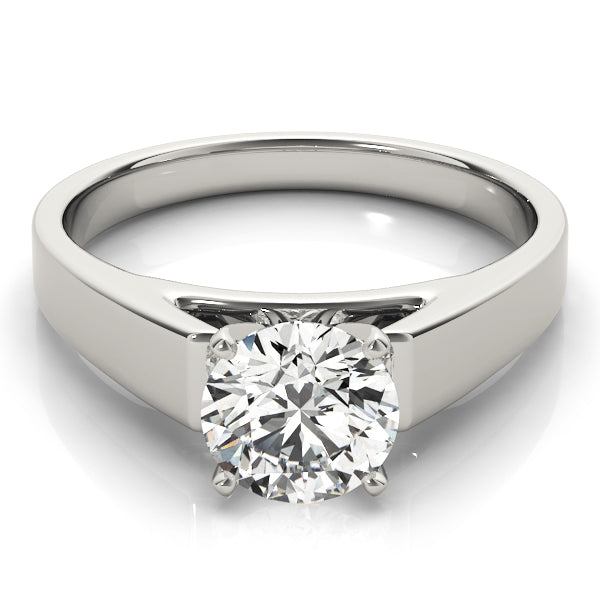 Devoted Solitaires Round Diamond Engagement Ring — 9K/18K Gold & Platinum