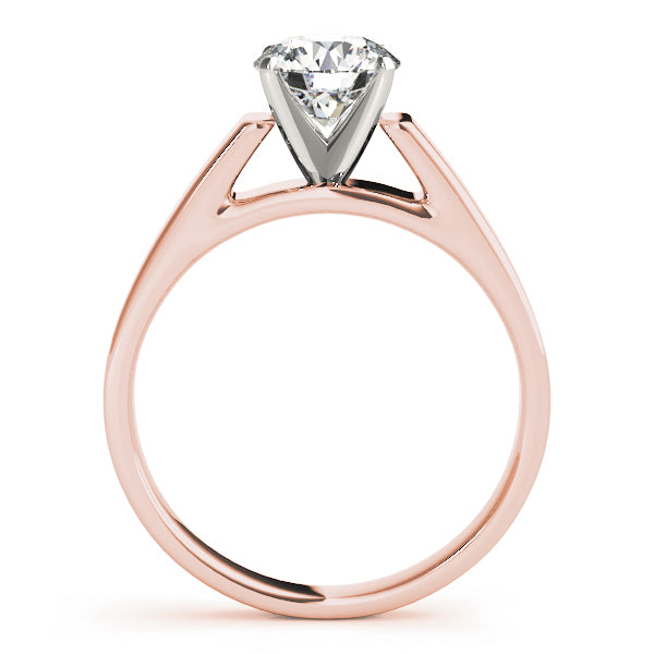 Devoted Solitaires Round Diamond Engagement Ring — 9K/18K Gold & Platinum