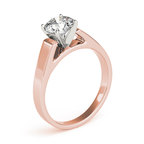 Devoted Solitaires Round Diamond Engagement Ring — 9K/18K Gold & Platinum