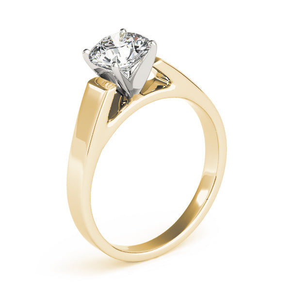 Devoted Solitaires Round Diamond Engagement Ring — 9K/18K Gold & Platinum