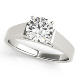 Devoted Solitaires Round Diamond Engagement Ring — 9K/18K Gold & Platinum