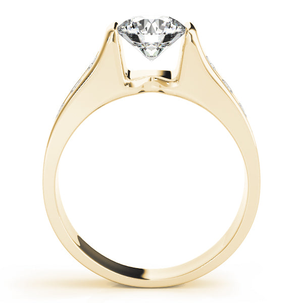 Adored Channel-Set Round Diamond Engagement Ring — 9K/18K Gold & Platinum