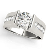 Adored Channel-Set Round Diamond Engagement Ring — 9K/18K Gold & Platinum