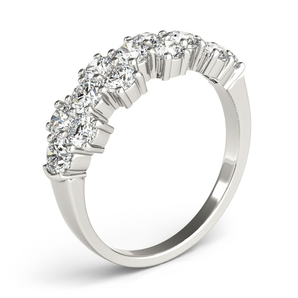 Diamond Half Eternity Ring in Gold & Platinum