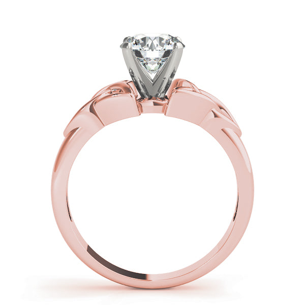 Sculpted Celtic Knot Remount Round Diamond Engagement Ring — 9K/18K Gold & Platinum