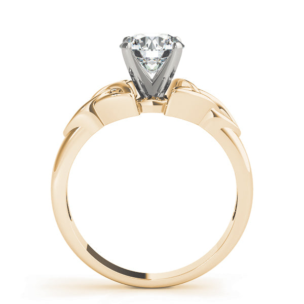 Sculpted Celtic Knot Remount Round Diamond Engagement Ring — 9K/18K Gold & Platinum