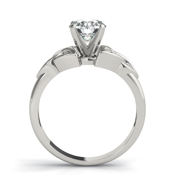 Sculpted Celtic Knot Remount Round Diamond Engagement Ring — 9K/18K Gold & Platinum