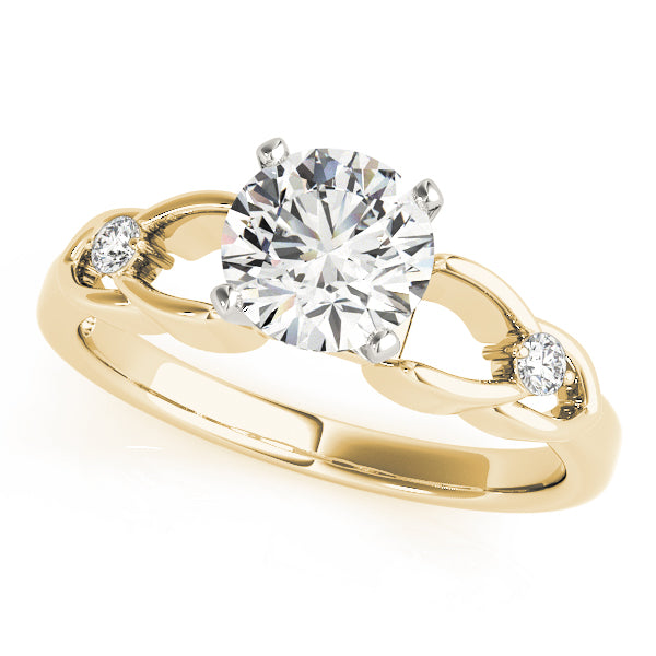 Crowned Celtic Knot 2 Stone Remount Round Diamond Engagement Ring — 9K/18K Gold & Platinum