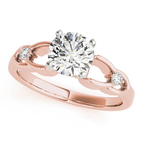 Crowned Celtic Knot 2 Stone Remount Round Diamond Engagement Ring — 9K/18K Gold & Platinum