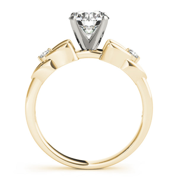 Crowned Celtic Knot 2 Stone Remount Round Diamond Engagement Ring — 9K/18K Gold & Platinum