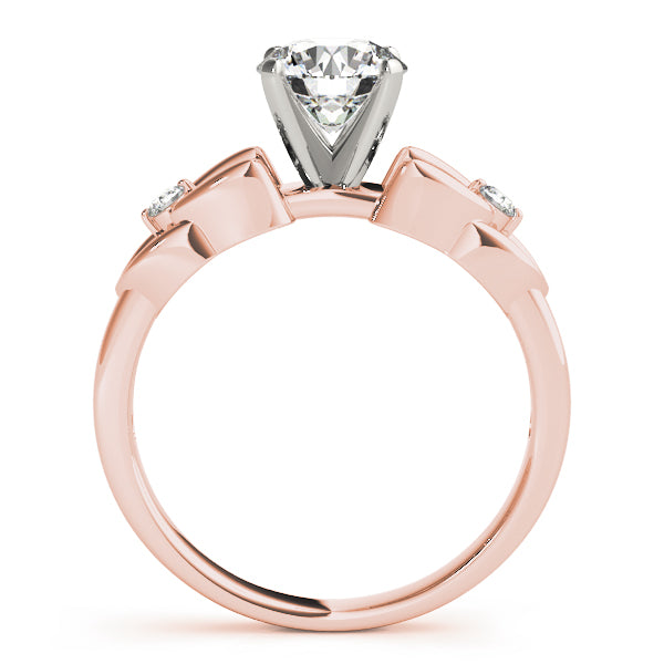 Crowned Celtic Knot 2 Stone Remount Round Diamond Engagement Ring — 9K/18K Gold & Platinum
