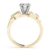 Crowned Celtic Knot 2 Stone Remount Round Diamond Engagement Ring — 9K/18K Gold & Platinum