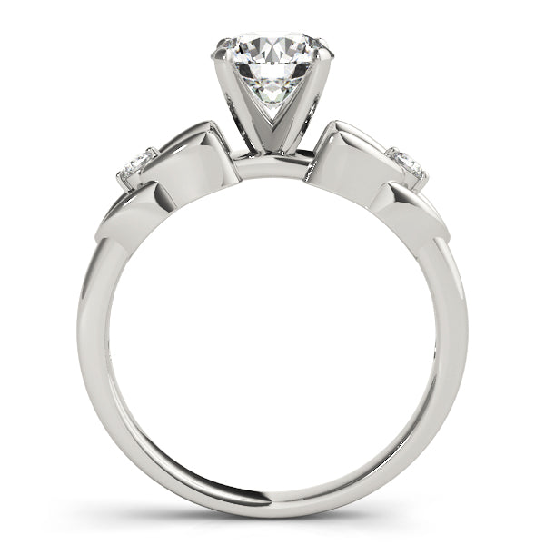 Crowned Celtic Knot 2 Stone Remount Round Diamond Engagement Ring — 9K/18K Gold & Platinum