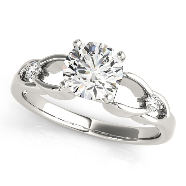 Crowned Celtic Knot 2 Stone Remount Round Diamond Engagement Ring — 9K/18K Gold & Platinum