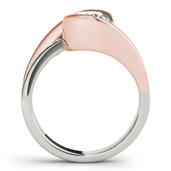 Resplendent Bypass Round Diamond Engagement Ring — 9K/18K Gold & Platinum