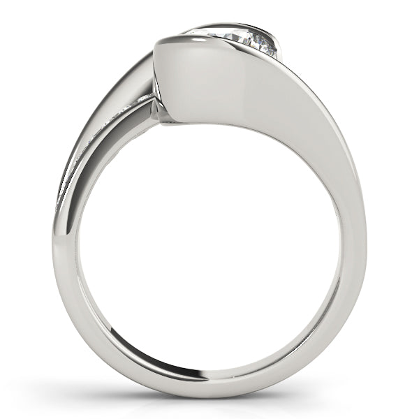 Resplendent Bypass Round Diamond Engagement Ring — 9K/18K Gold & Platinum