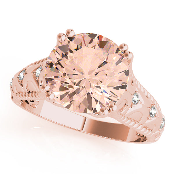 Couture 10mm Shank Design Round Diamond Engagement Ring — 9K/18K Gold & Platinum