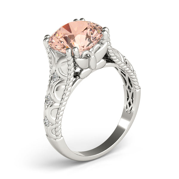 Couture 10mm Shank Design Round Diamond Engagement Ring — 9K/18K Gold & Platinum