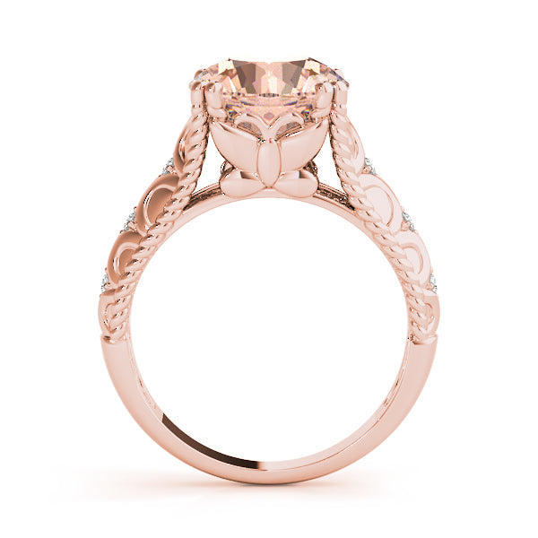 Couture 10mm Shank Design Round Diamond Engagement Ring — 9K/18K Gold & Platinum