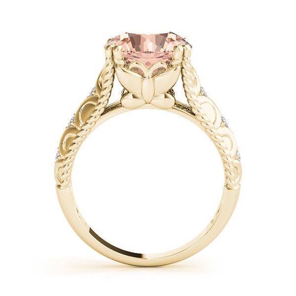 Couture 10mm Shank Design Round Diamond Engagement Ring — 9K/18K Gold & Platinum