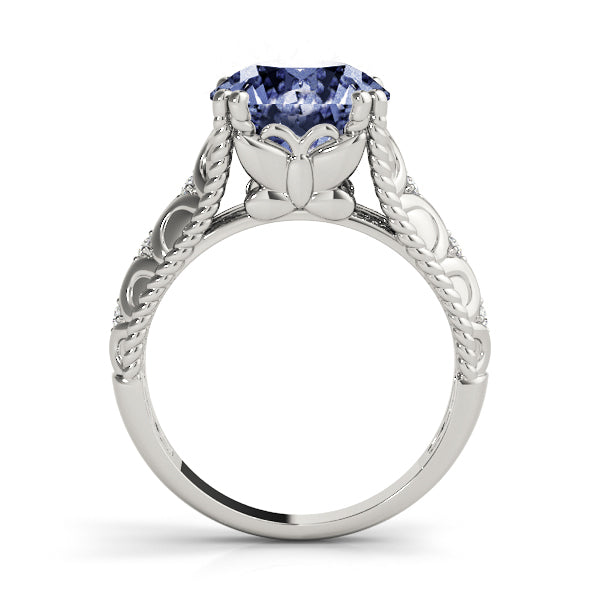 Couture 10mm Shank Design Round Diamond Engagement Ring — 9K/18K Gold & Platinum
