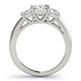 Sophisticated Three-Stone Cut Princess Diamond Engagement Ring — 9K/18K Gold & Platinum