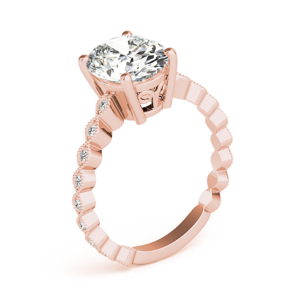 Brilliant Color Rings Oval Diamond Engagement Ring — 9K/18K Gold & Platinum
