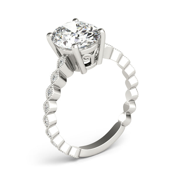 Brilliant Color Rings Oval Diamond Engagement Ring — 9K/18K Gold & Platinum