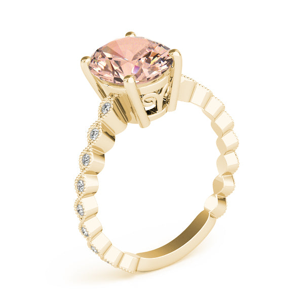 Brilliant Color Rings Oval Diamond Engagement Ring — 9K/18K Gold & Platinum